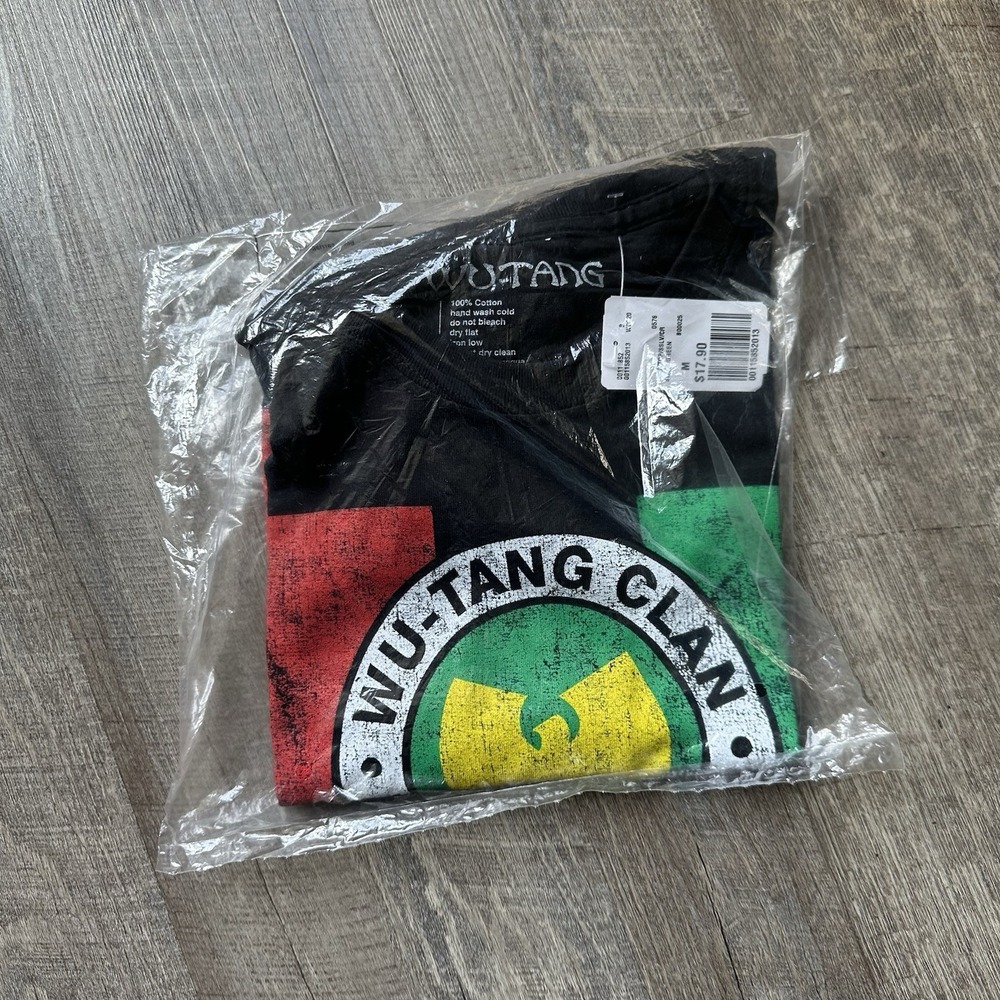 NWT 2017 Wutang Men's Size Medium Shirt Brazil Colors Rza Gza Methodman Hiphop